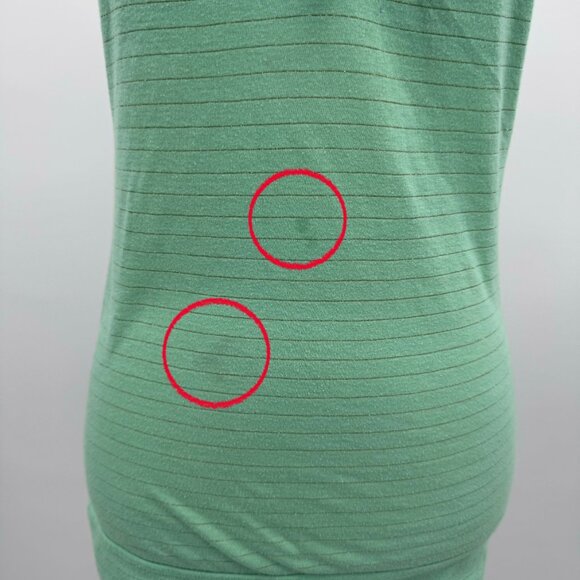 Green striped ruffle tank top women’s L coquette fairycore 2000s spring - Picture 3 of 8